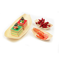 Eco Hot Wood Disposable Food Containers Sushi Boat Plate For Party Use